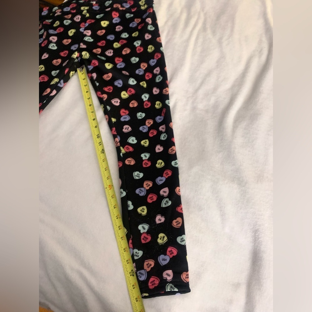 Serra Candy Heart Print Fleece Lined Leggings XL Valentines Galentines - Picture 7 of 13